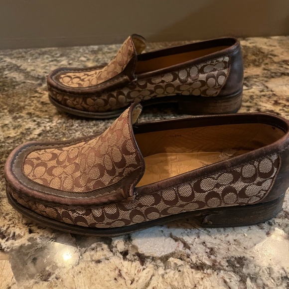 Brown Coach Monogram Loafers - Picture 5 of 7